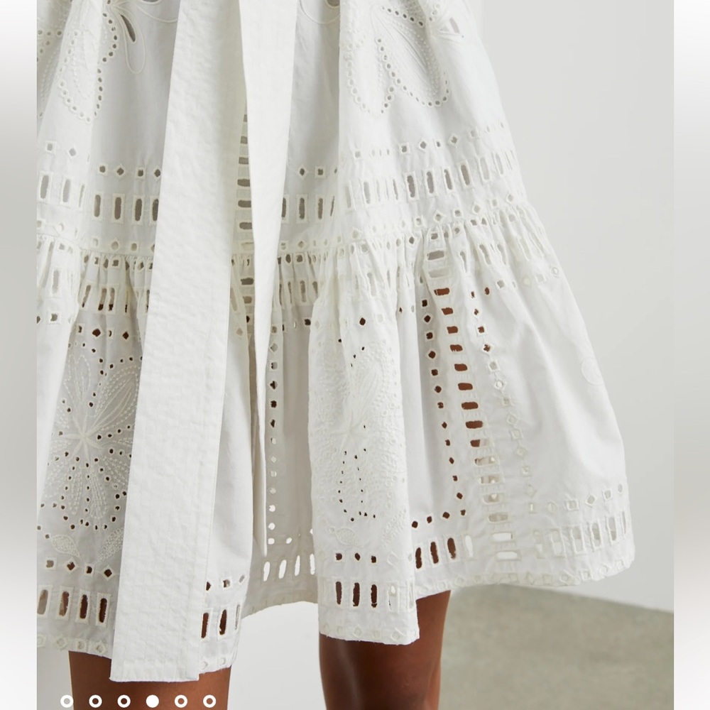 Rails Saylor Eyelet Dress in White * Missing Belt* size Small - Picture 3 of 14